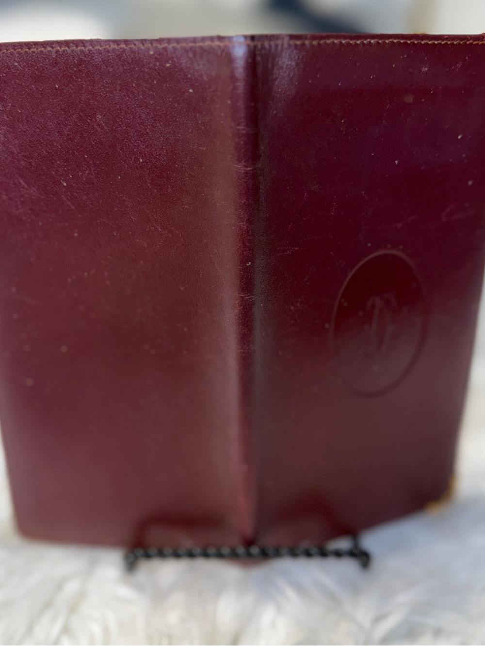 Vintage Authentic Cartier Burgundy Leather Long Wallet Checkbook Holder - Picture 3 of 12